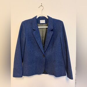 Vintage 80 s Miss Pendleton Blue 100% Wool Preppy Heritage Blazer Made in USA M